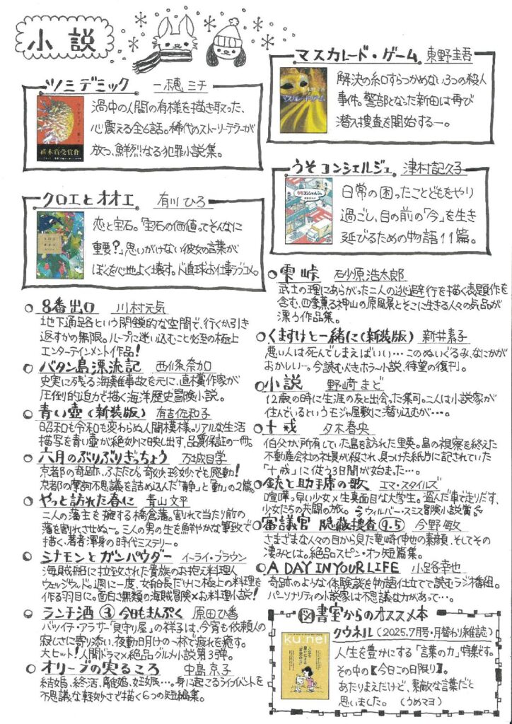 図書室だより <新刊案内>　no.87